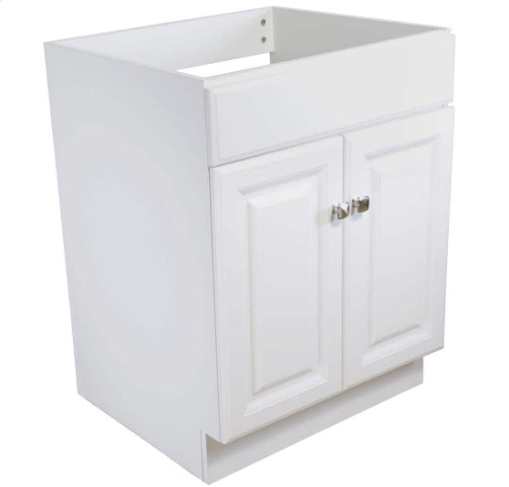 Wyndham 24 in. 2-Door Bath Vanity Cabinet Only in White (Ready to Assemble)