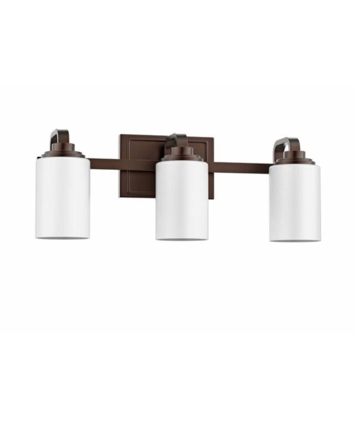 3-Light 21 in. Oil-Rubbed Bronze Contemporary Bathroom Vanity Light with Frosted Patterned Glass Shade