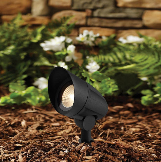 Low Voltage 50-Watt Black Outdoor Landscape Flood Light T3 Halogen Bulb