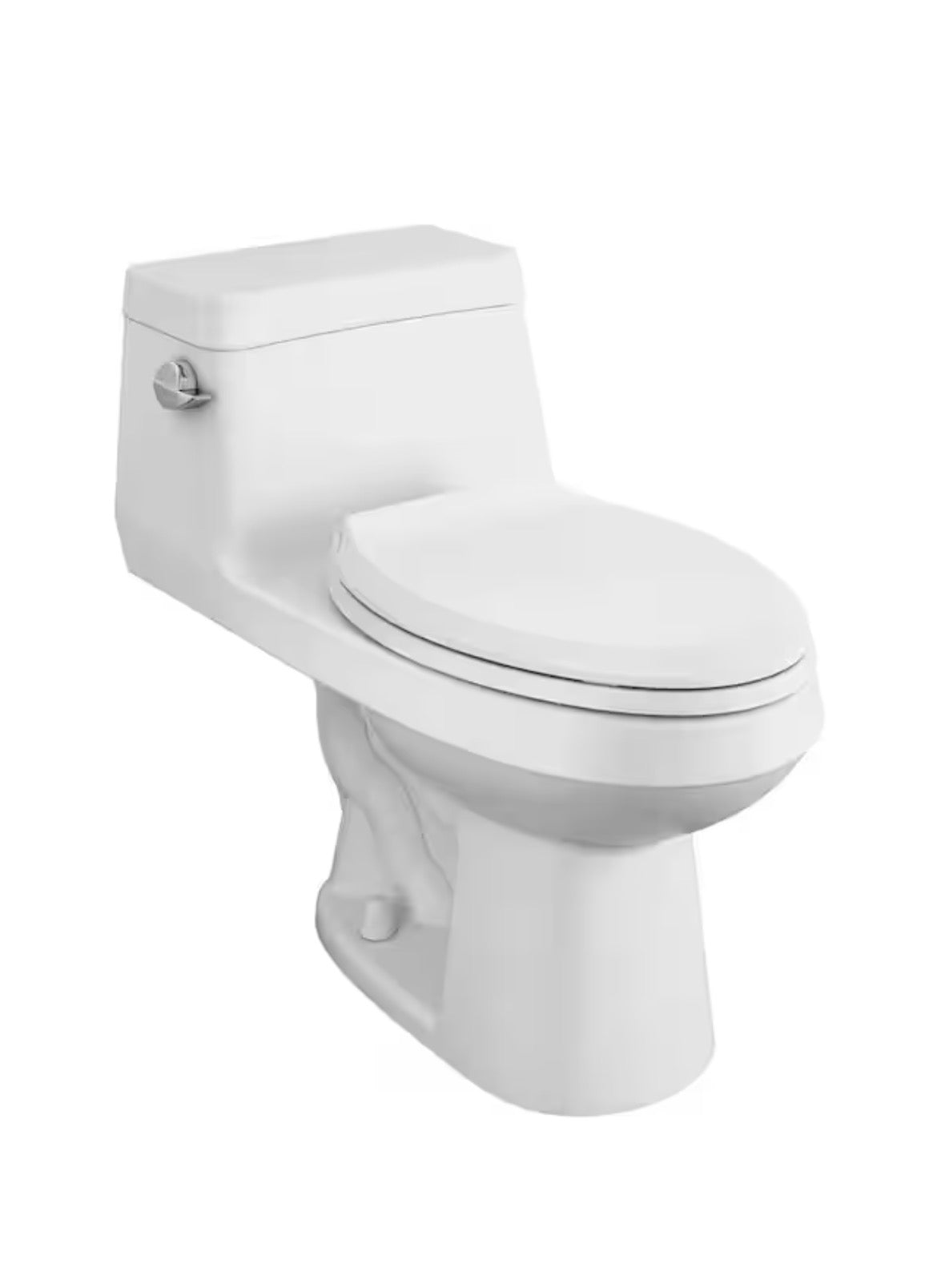 Colony 1-Piece 1.28 GPF Single Flush Elongated Toilet in White Seat Included