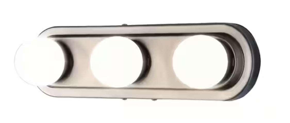 Midford 3-Light Brush Nickel LED Bathroom Vanity Light Bar