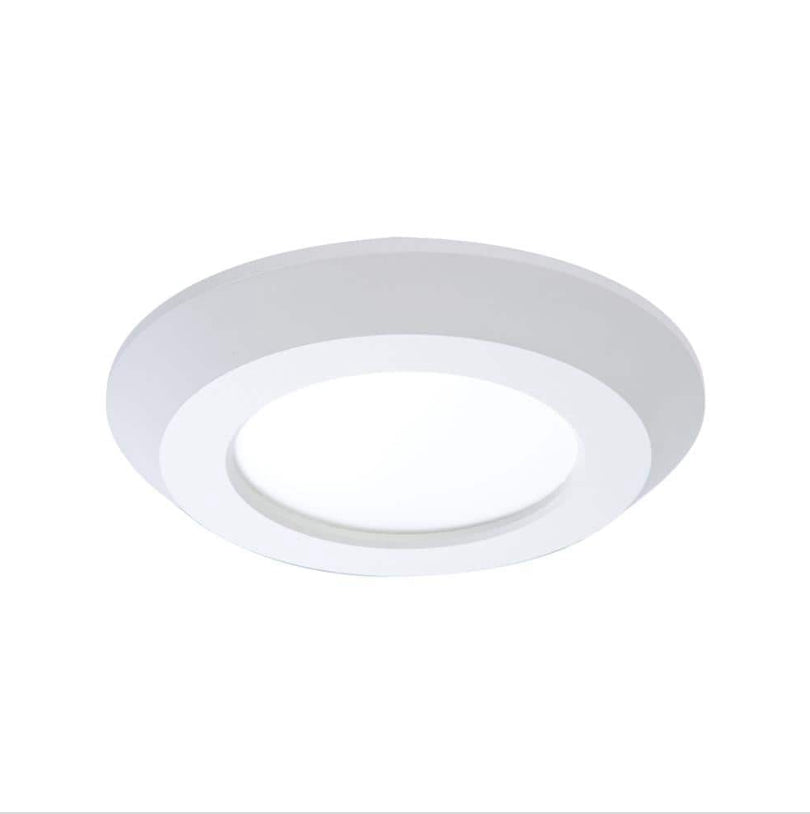 4 in. 2700K-5000K Selectable CCT Surface Integrated LED Downlight Recessed Light with White Round Trim