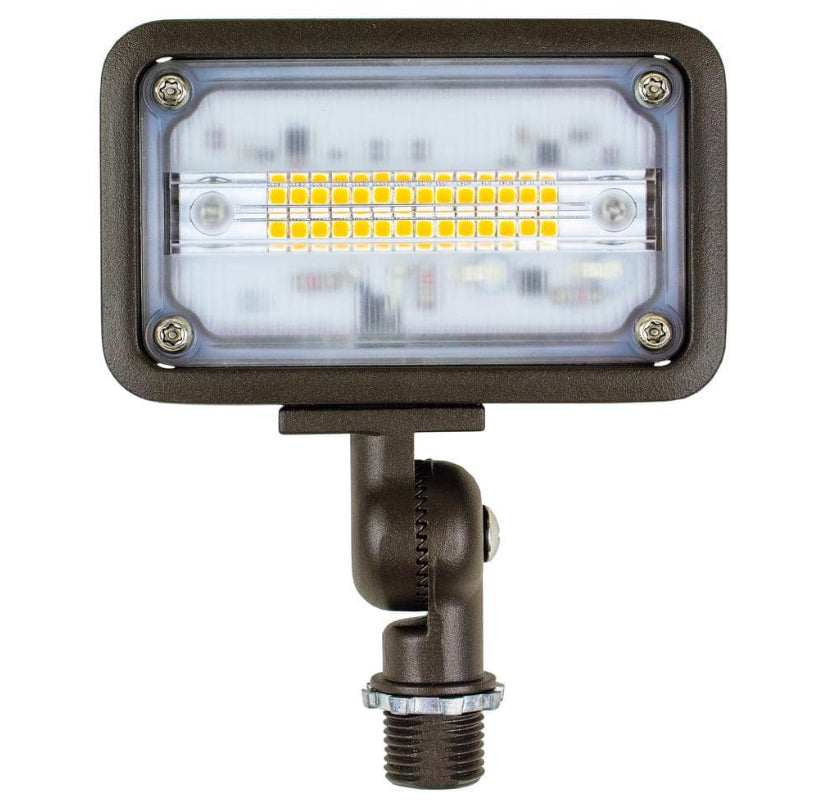 16W Bronze Integrated Outdoor LED Weatherproof Wall Wash Light and Adjustable Mounting Bracket for Landscape Lighting