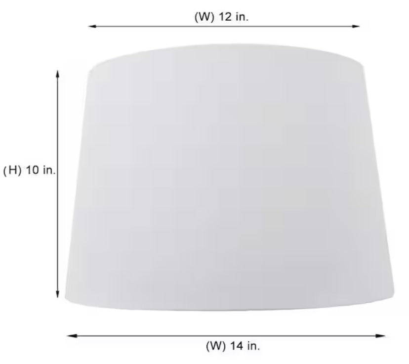 Mix and Match 10 in. Dia x 7.5 in. H Oatmeal Round Accent Lamp Shade