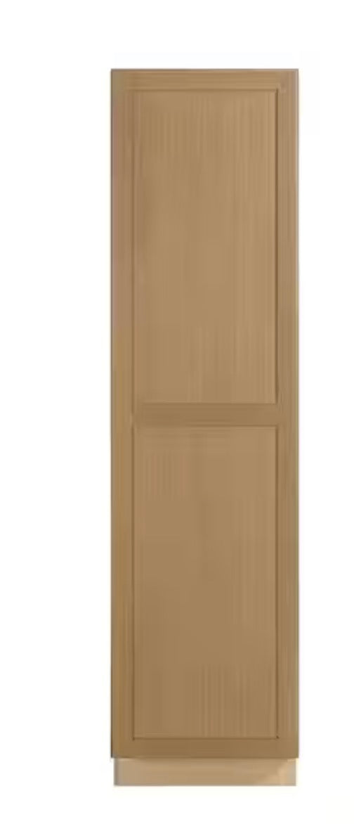 Avondale 24 in. W x 96 in. H x 24 in. D Ready To Assemble Plywood Shaker Utility Pantry Cabinet in White Oak
