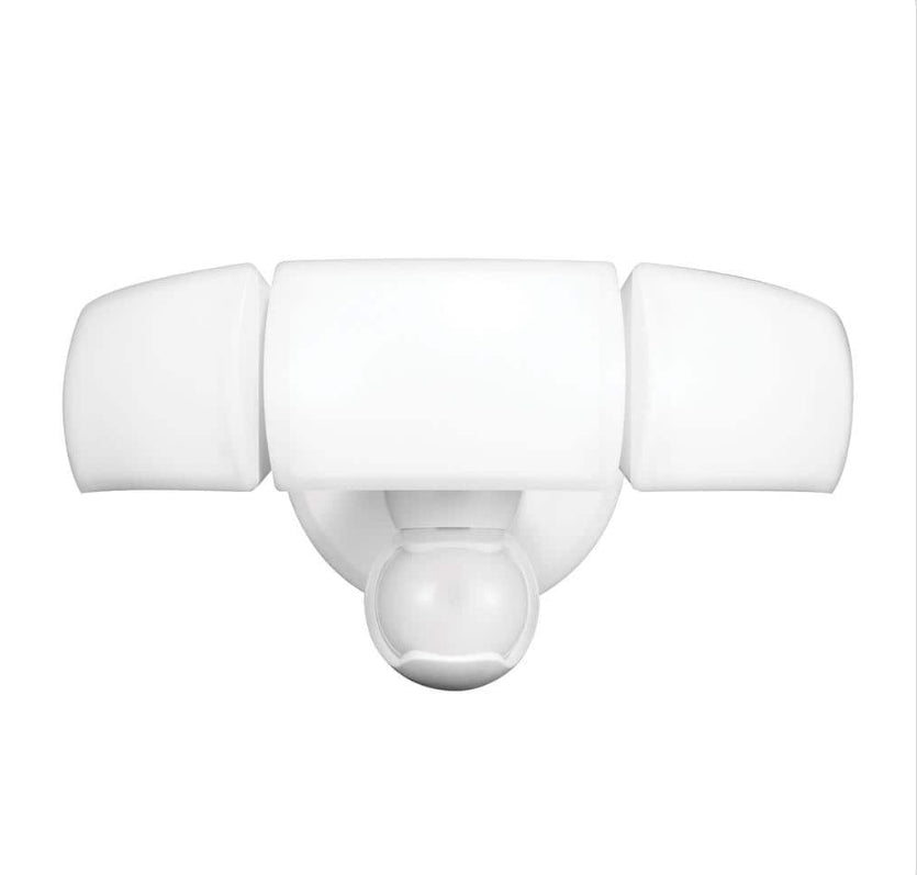 270-Degree Black Motion Activated Battery Powered Outdoor 3-Head Dusk to Dawn LED Security Flood Light 1300 Lumens