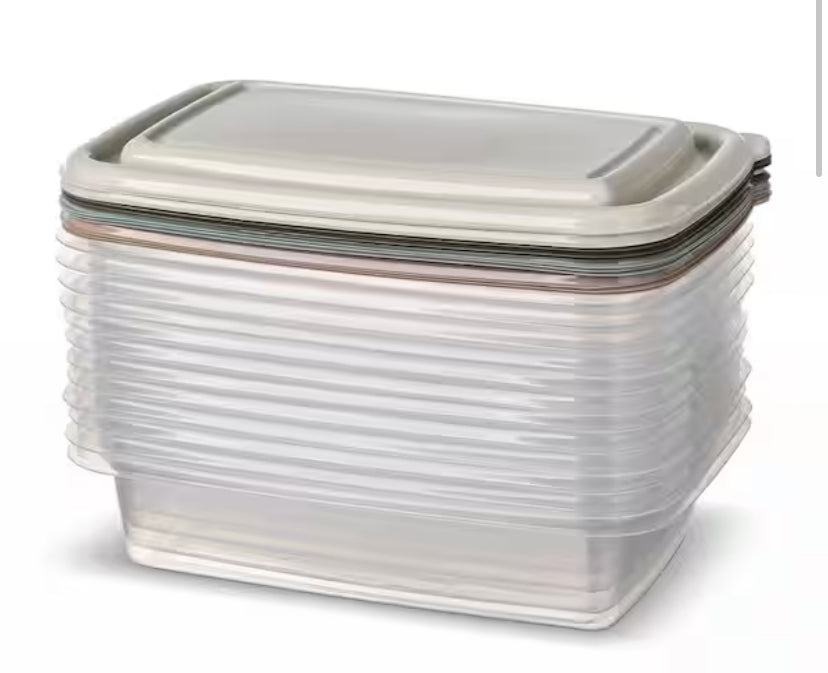 Food Storage Containers in Desert Sunset (24-Piece), 12 Lids and 12 Containers, Polypropylene (PP)