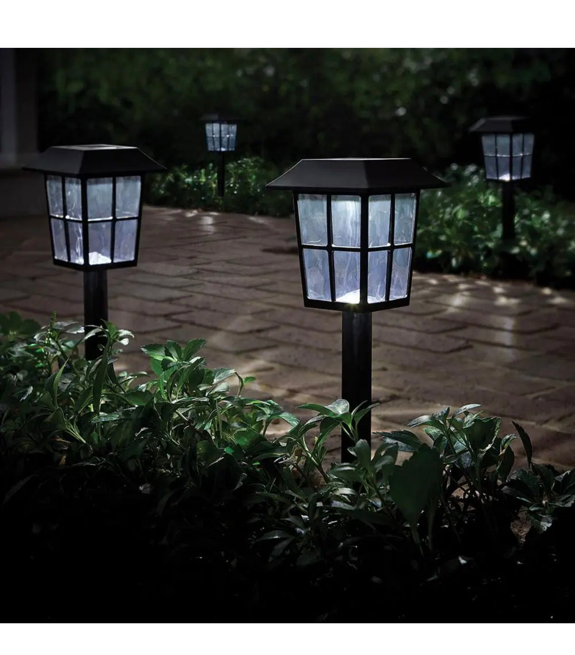 Archer Black Integrated LED Weather Resistant Outdoor Solar Path Light (4-Pack)