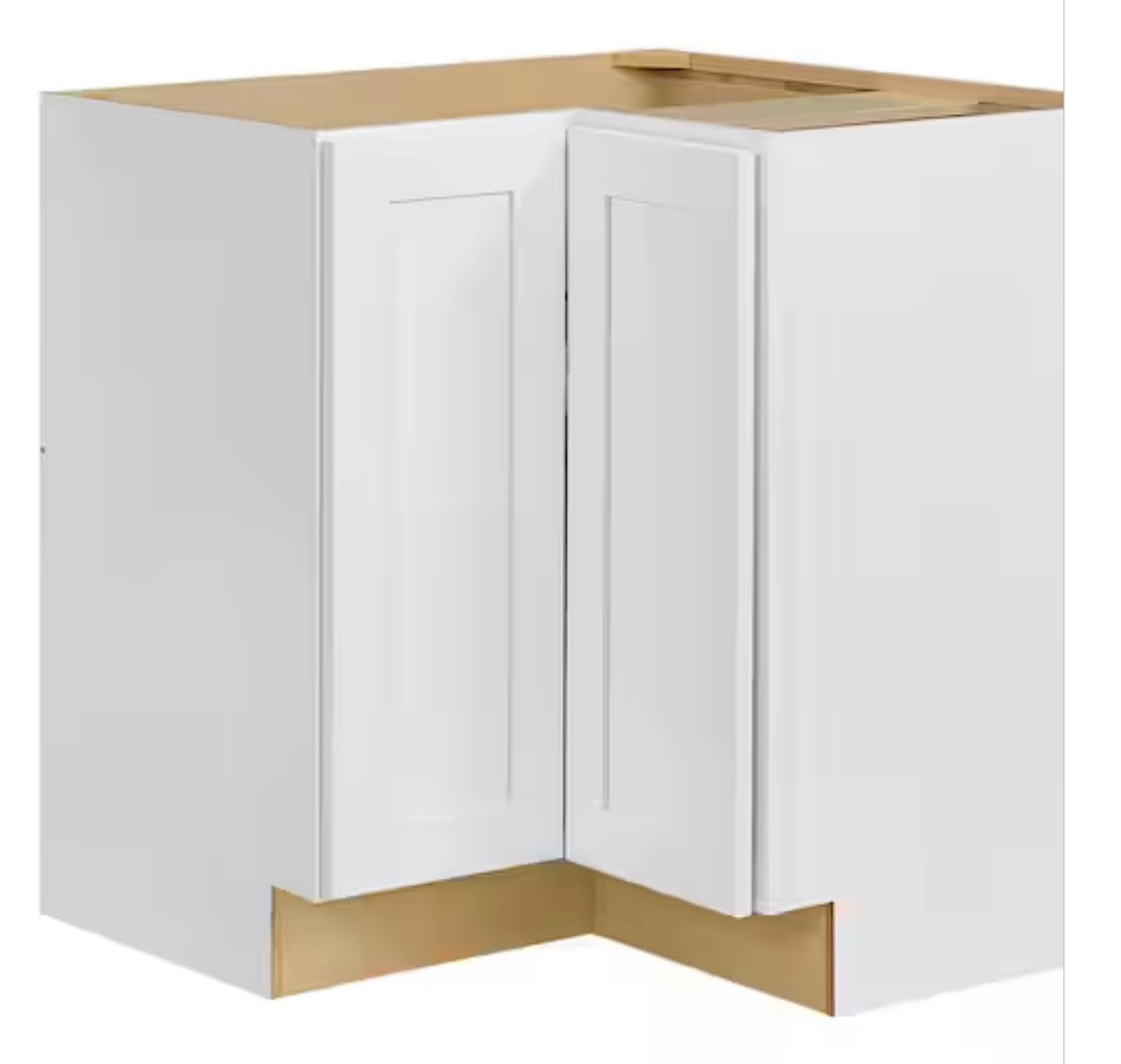 Avondale 32 in. W x 32 in. D x 34.5 in. H Ready to Assemble Plywood Shaker Lazy Susan Corner Cabinet in Alpine White