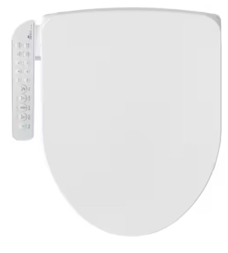 HD-7000 Electric Bidet Seat for Elongated Toilets in White with Fusion Heating Technology