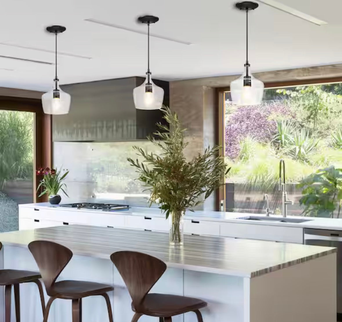 3-Pack 1-light Dark Bronze Mini Pendant Light