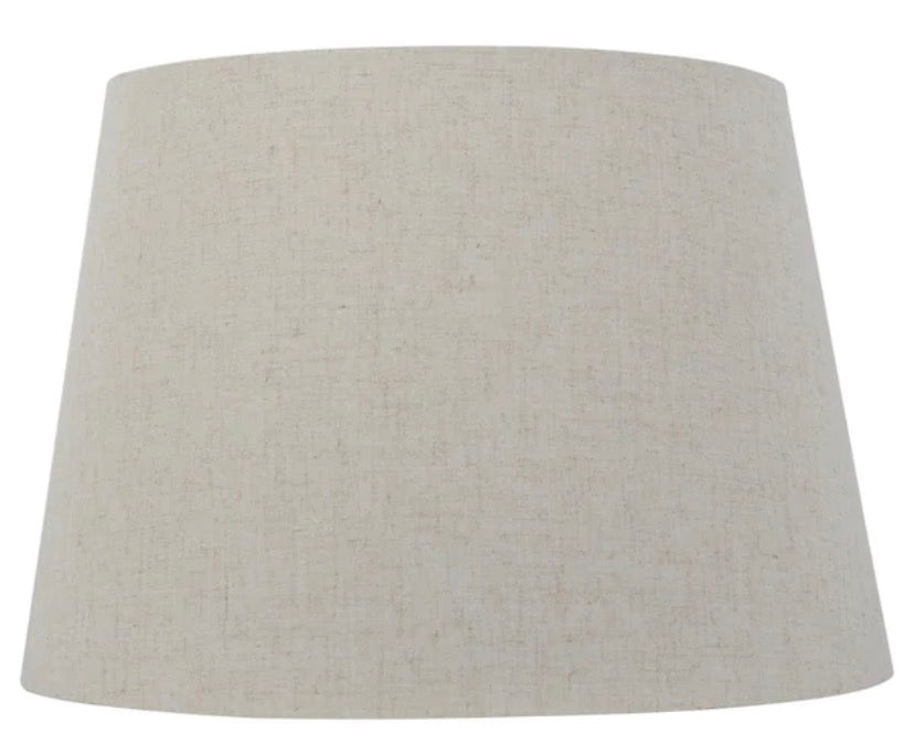 Mix and Match 14 in. Dia x 10 in. H Oatmeal Round Table Lamp Shade