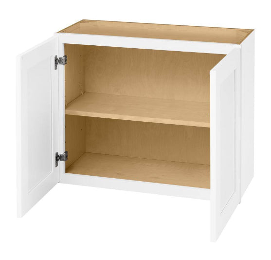 Avondale 30 in. W x 12 in. D x 24 in. H Ready to Assemble Plywood Shaker Wall Bridge Kitchen Cabinet in Alpine White