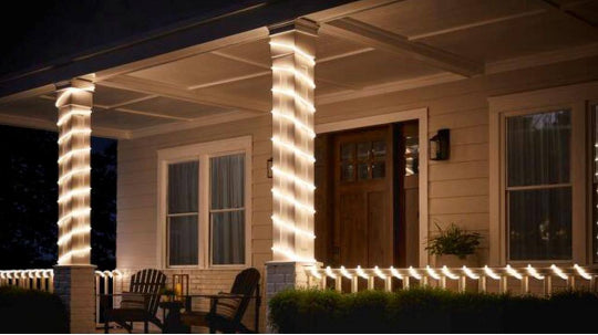 32.8 ft. Plug-In Bright White LED 360° Outdoor Dimmable Linkable Rope Light with Remote Control