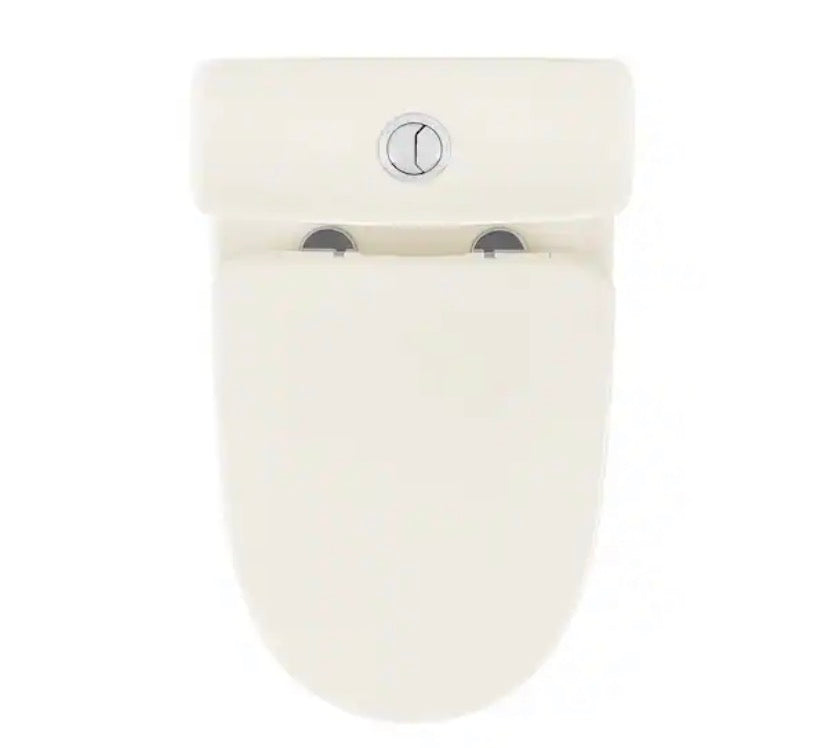 MacKenzie 1-Piece 10 in. Rough-in 1.1/1.6 GPF Dual Top Flush Round Toilet in Glossy Bisque