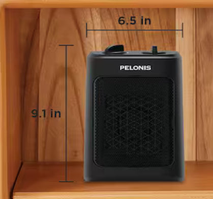 1500-Watt 9 in. Electric Personal Ceramic Space Heater with Thermostat