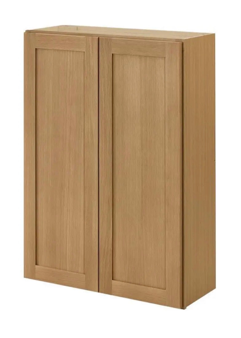 Avondale 30 in. W x 12 in. D x 42 in. H Ready to Assemble Plywood Shaker Wall Kitchen Cabinet in White Oak