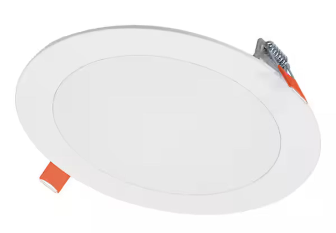 Pro Value Series Integrated LED 4 in Round Adj Color Temp Canless Recessed Light for Kitchen Bath Living rooms, White