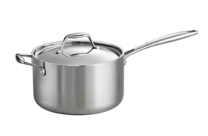 Signature 4 qt. Tri-Ply Clad Stainless Steel Sauce Pan with Lid