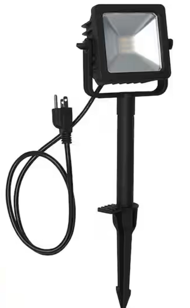 Plug-In Black Integrated LED Outdoor Landscape Flood Light