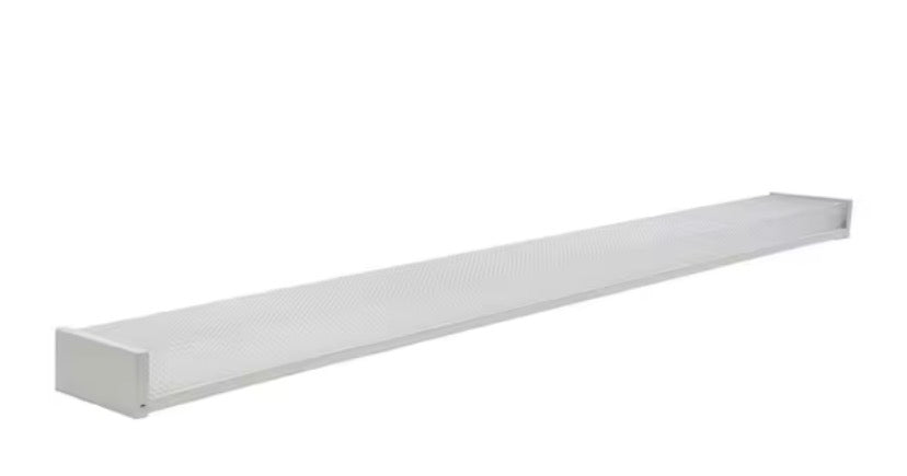4 ft. 120-Volt 3800 Lumens White Integrated LED Wraparound Light with Prismatic Lens