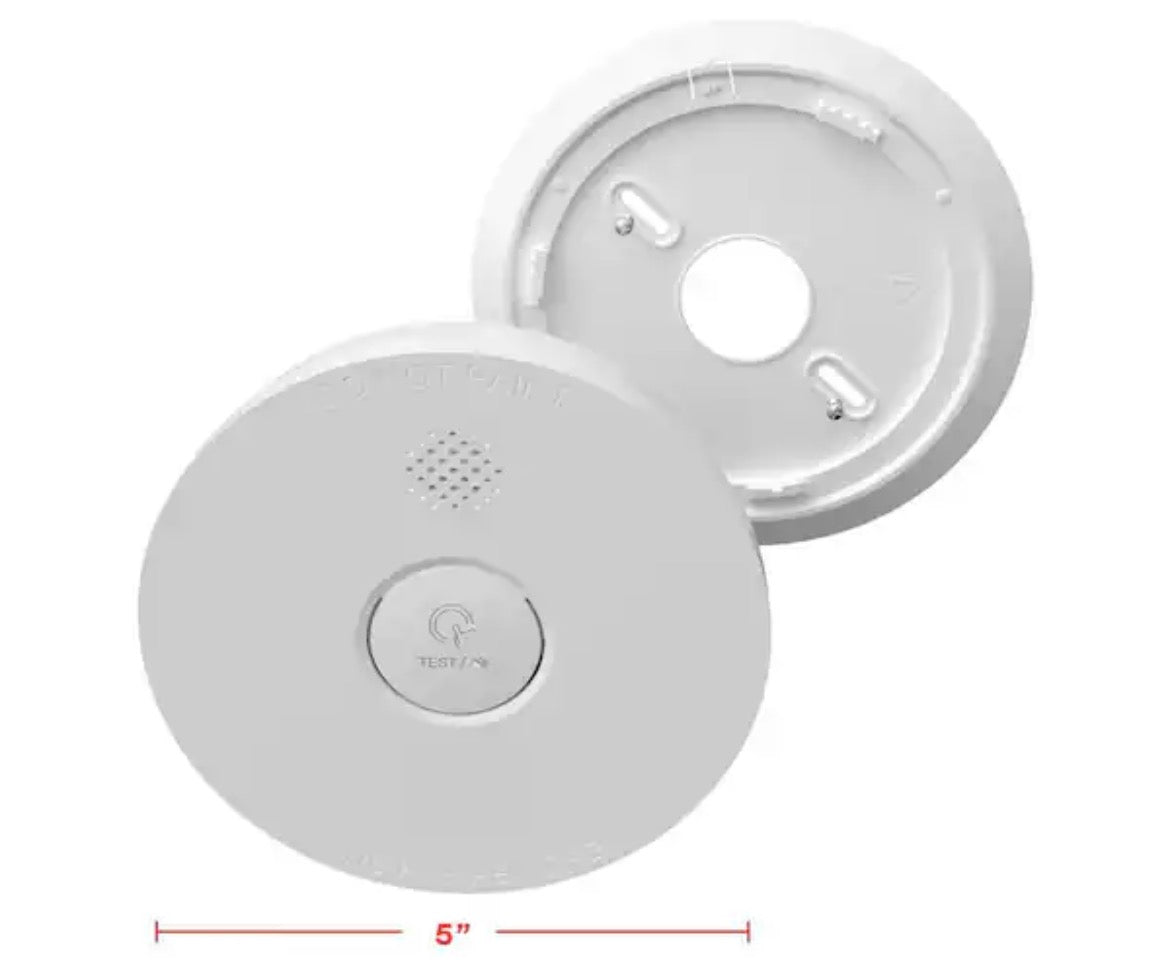 Hardwired and 1-Year Battery Backup Smoke Detector with Photoelectric Sensor