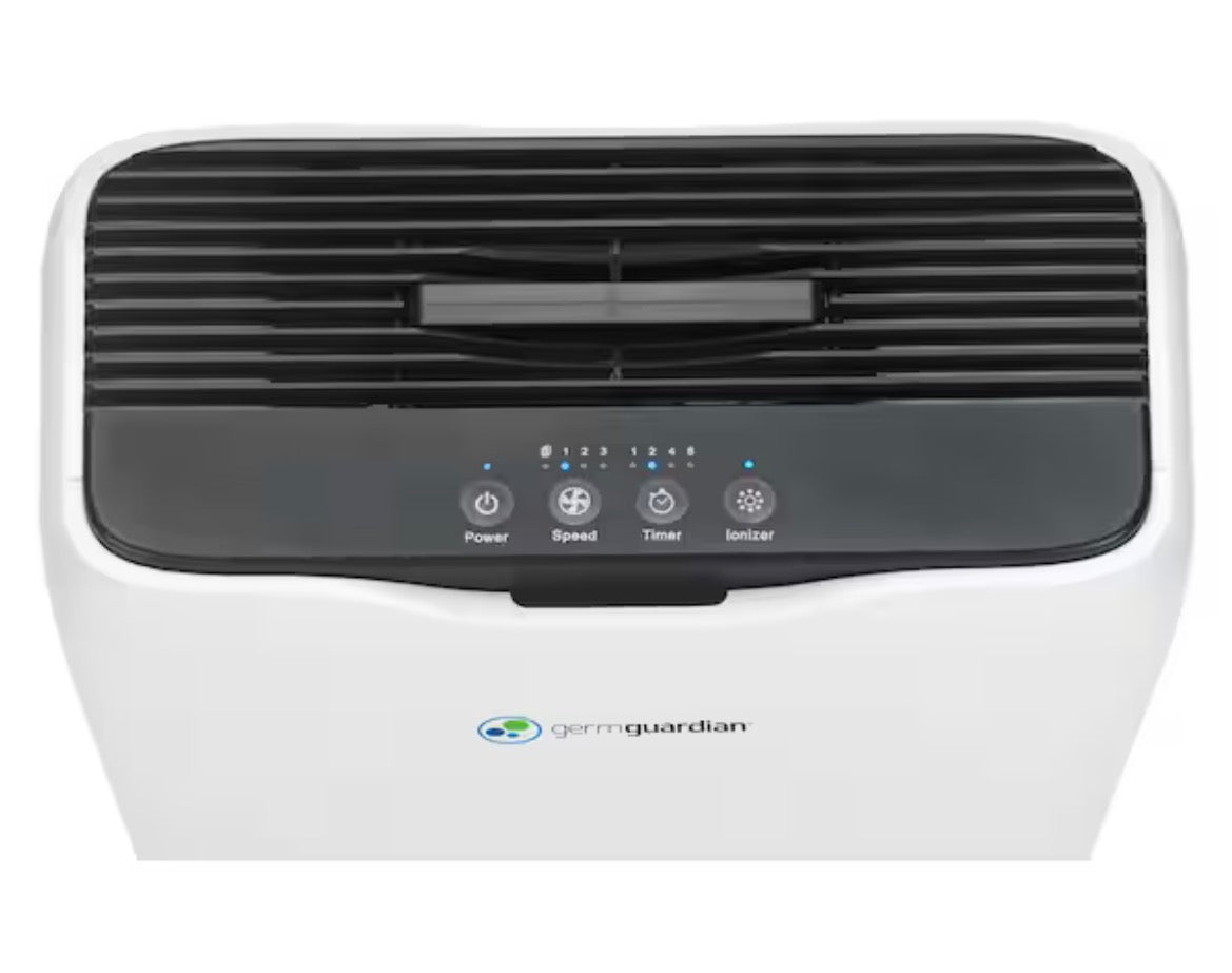 728 sq. ft. HEPA Pure Filter Console Air Purifier 18 in. White for Home, Timer, Wildfire Smoke, Dust, Odors, Allergens