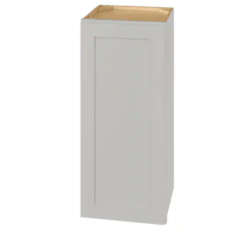 Avondale Shaker Dove Gray Quick Assemble Plywood 15 in Wall Kitchen Cabinet (15 in W x 36 in H x 12 in D)