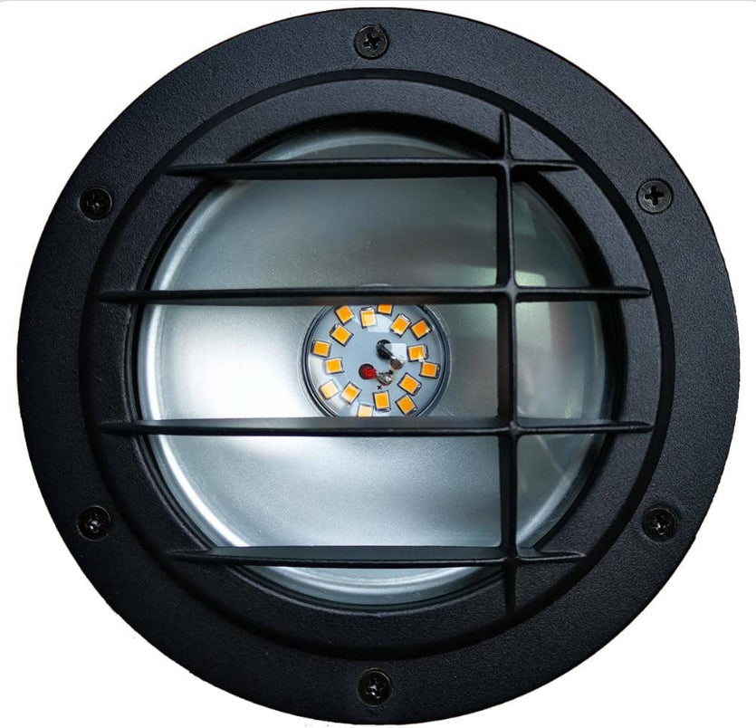 Low Voltage 500 Lumens Black Outdoor Integrated LED In Ground Well Light; Weather/Water/Rust Resistant