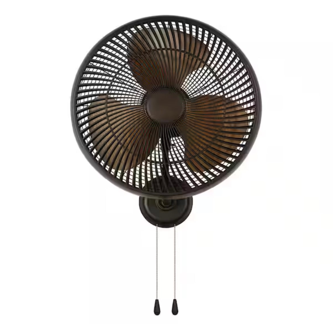 Henton 18 in. 3 Speed Oscillating High Velocity Flat Bronze Indoor/Outdoor Wall Mount Fan