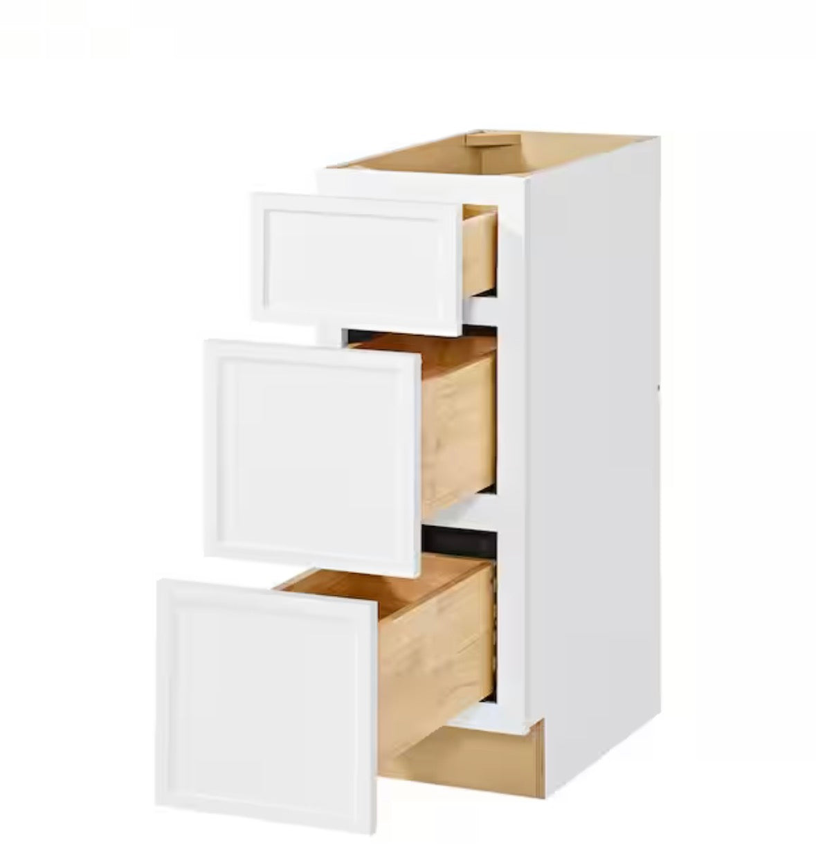 Leyton 12 in. W x 21 in. D x 34.5 in. H Ready to Assemble Plywood Slim Shaker Bath Drawer Base Cabinet in Alpine White