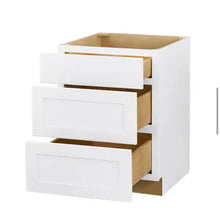 Load image into Gallery viewer, Avondale Shaker Alpine White Ready to Assemble Plywood 24 in Drawer Base Kitchen Cabinet (24 in W x 24 in D x 34.5 in H)
