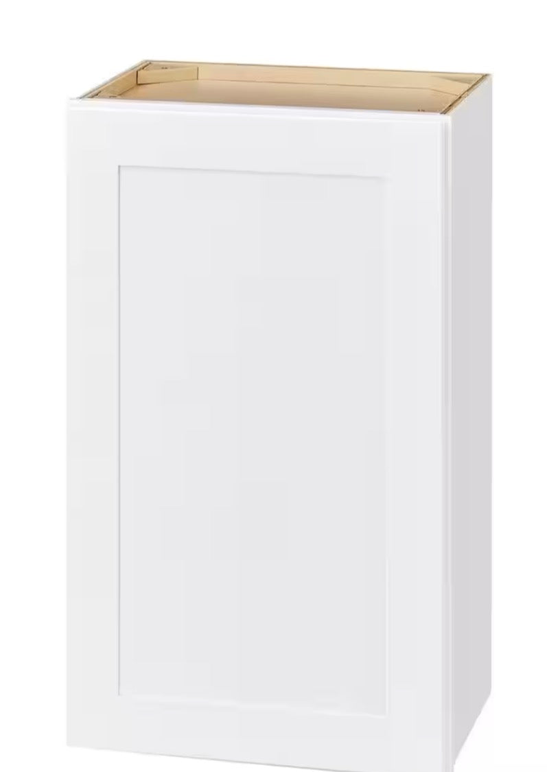 Avondale Shaker Alpine White Ready to Assemble Plywood 18 in Wall Kitchen Cabinet (18 in W x 42 in H x 12 in D)
