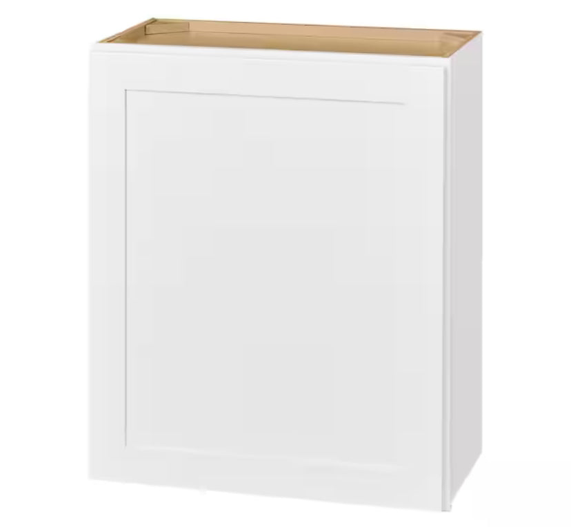 Avondale Shaker Alpine White Ready to Assemble Plywood 24 in Wall Kitchen Cabinet (24 in W x 30 in H x 12 in D)