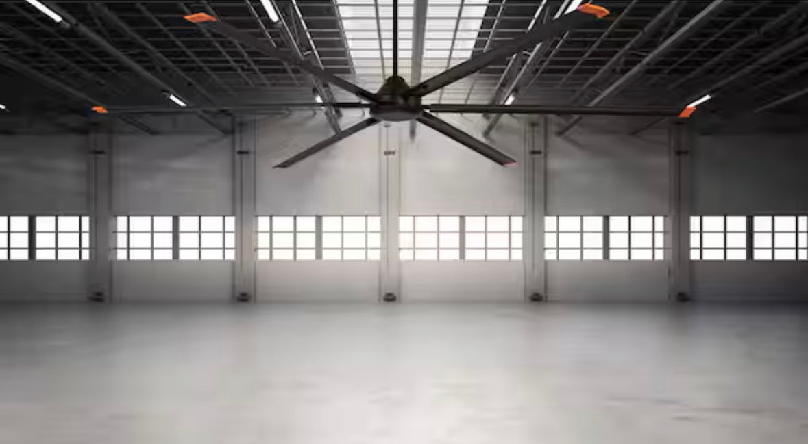 High Velocity 10 ft. Indoor/Outdoor Matte Black Ceiling Fan with Wall Control Included