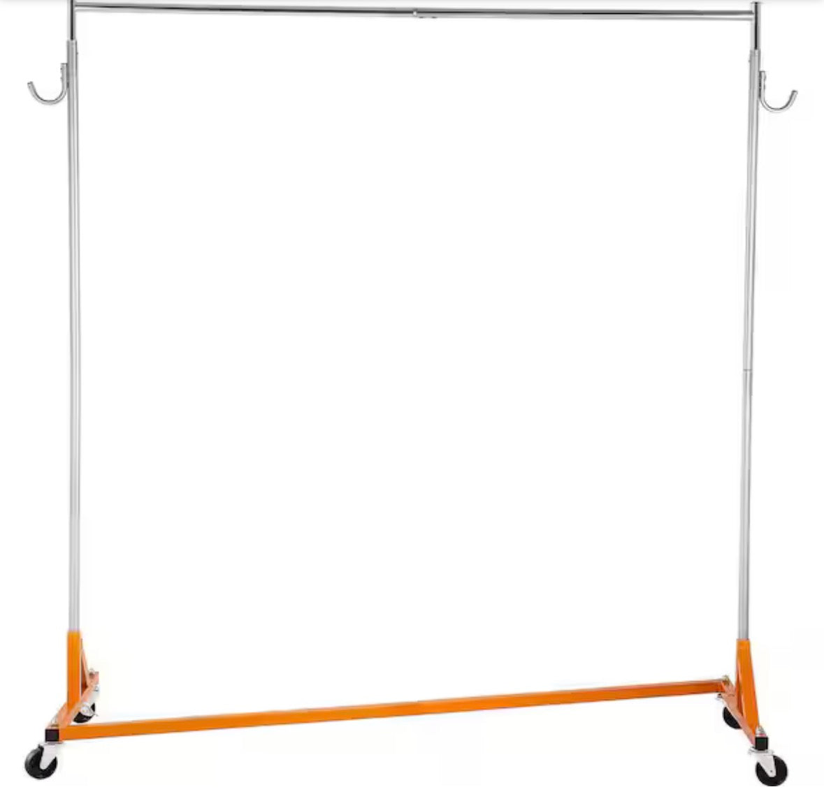 Z Rack, Industrial Grade Z Base Garment Rack, Height Adjustable Rolling Z Garment Rack, Sturdy Steel Z Base Rack Silver