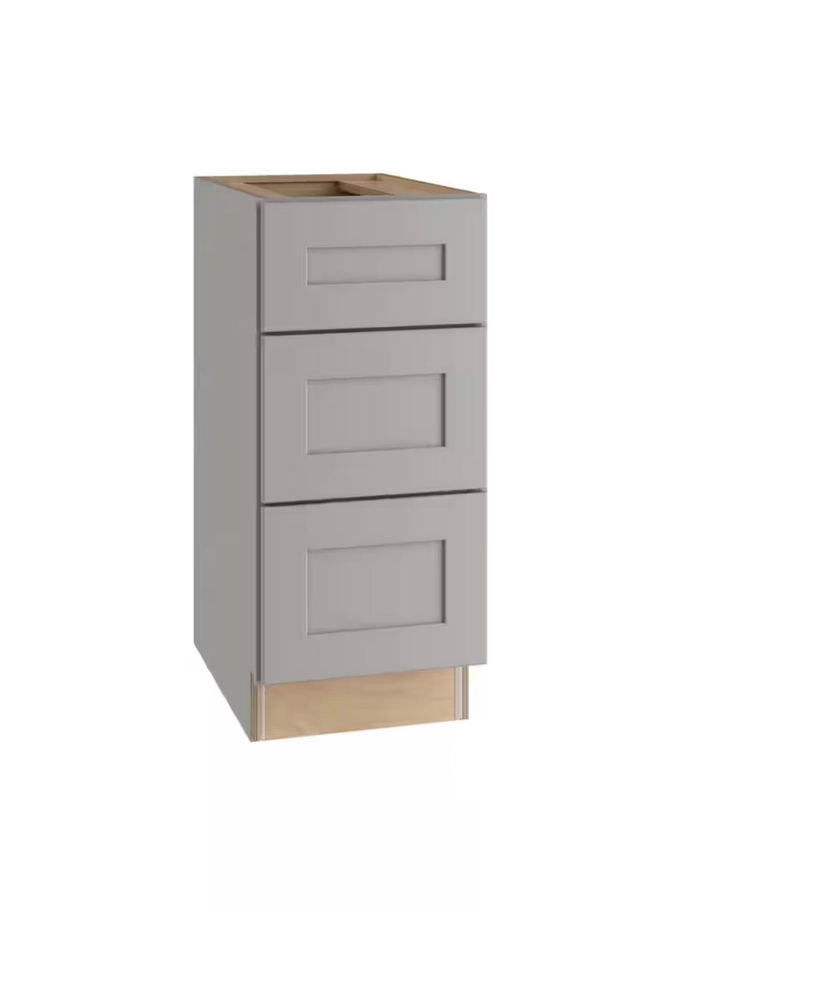 18 in. W x 21 in. D x 34.5 in. H Ready to Assemble Plywood Shaker Drawer Base Kitchen Cabinet in Dove Gray