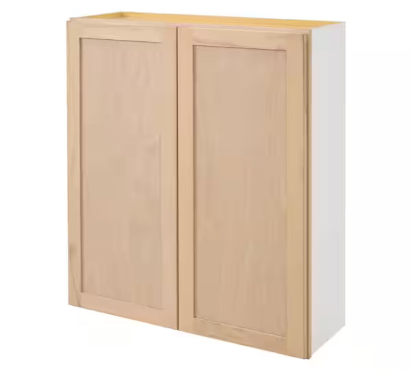 36 in. W x 12 in. D x 42 in. H Ready to Assemble Wall Kitchen Cabinet in Unfinished with CLICKREADY Technology