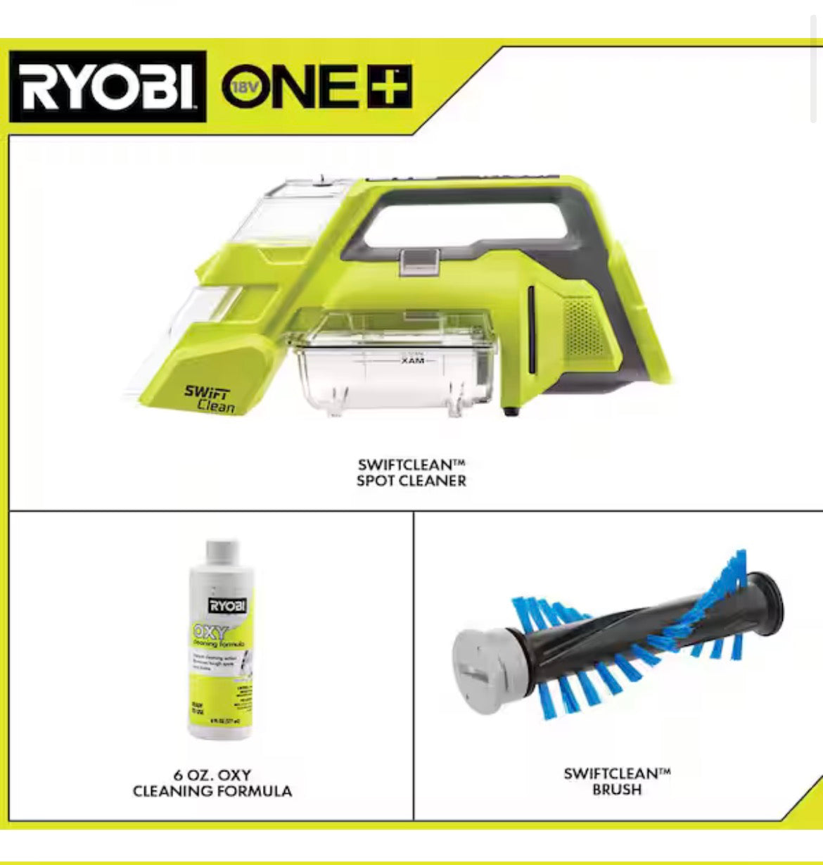 18V ONE+ SWIFTClean Spot Cleaner (Tool Only)
