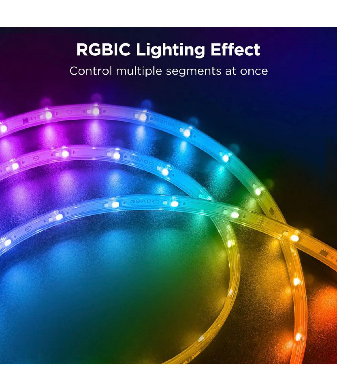 32.8 ft. Outdoor Plug-In Integrated LED Novelty RGBIC with White Lighting Wi-Fi Enabled String -Light