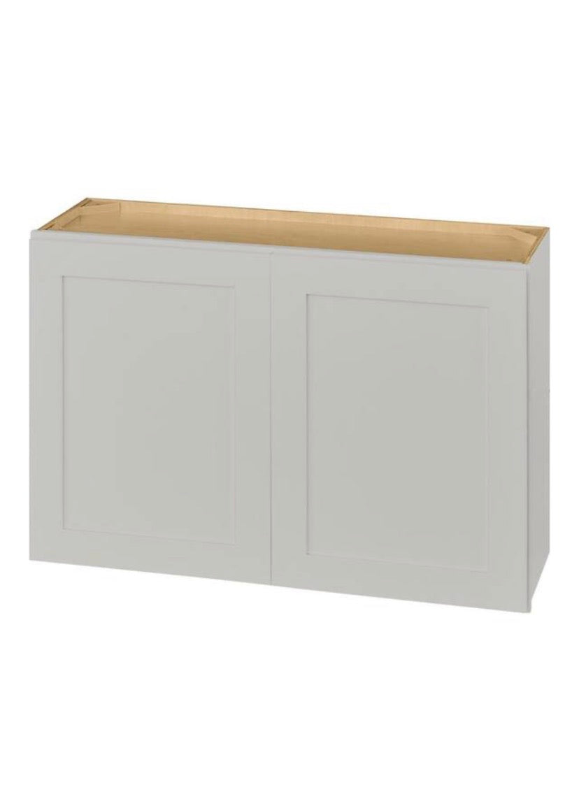 Avondale 36 in. W x 12 in. D x 24 in. H Ready to Assemble Plywood Shaker Wall Bridge Kitchen Cabinet in Dove Gray