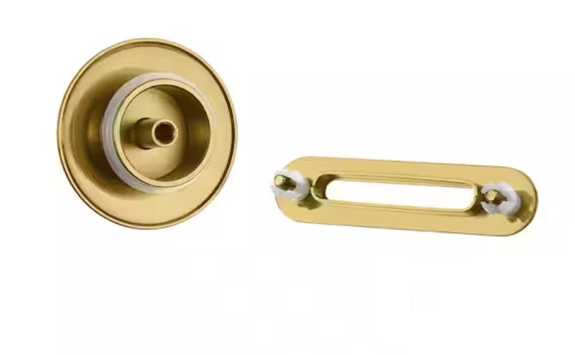 1.18 in. x 2.75 in. x 2.75 in. Tub Trim Kit in Brushed Gold