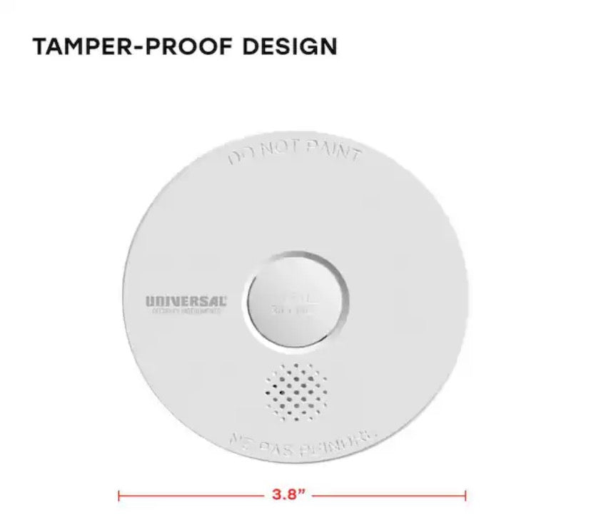 (3-Pack) 9-Volt Battery Operated Smoke Detector with Photoelectric Sensor