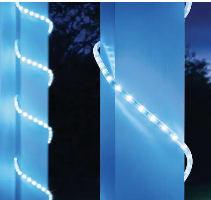 16.4 ft. RGB Color Changing Dimmable Linkable Plug-In LED Outdoor Rope Light with Remote Control