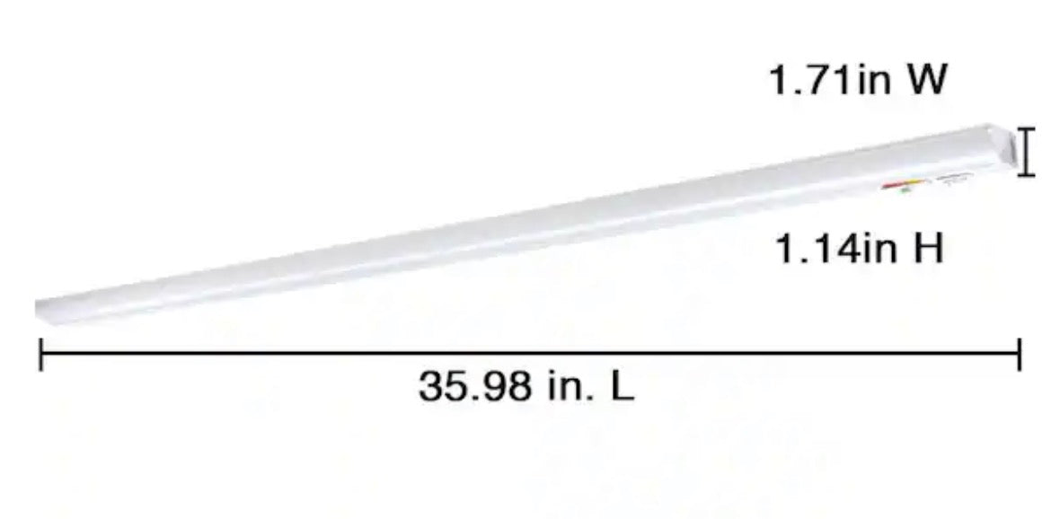 Plug-In 36 inch Linkable LED Undercabinet Light Task Under Counter Kitchen Lighting 3 Color Temperature Options