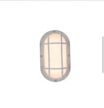 Load image into Gallery viewer, Coastal San Diego White Outdoor Integrated LED Bulkhead Wall Lantern
