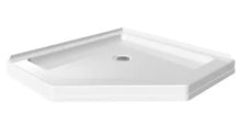 Load image into Gallery viewer, Classic 38 in. L x 38 in. W Corner Shower Pan Base with Center Drain in White
