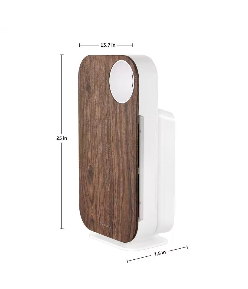 3-Stage 5-in-1 Air Purifier for Rooms Upto 600 sq. ft. Reduces Allergies, Asthma, Pets, Odor, Smoke, Dark Wood