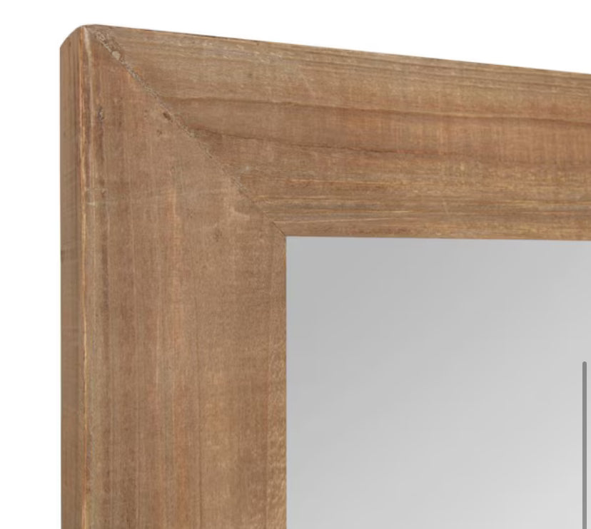Medium Rectangle Rustic Brown Classic Mirror (36 in. H x 30 in. W)