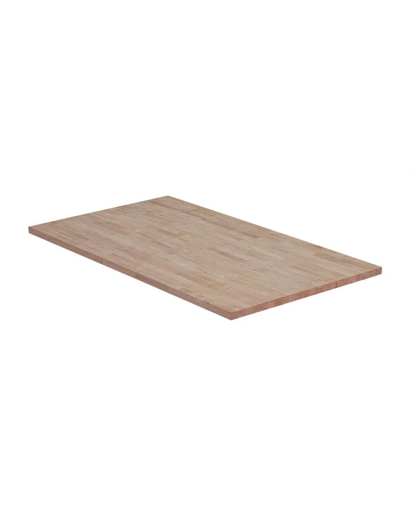 6 ft. L x 39 in. D Unfinished Hevea Butcher Block Island Countertop in With Standard Edge